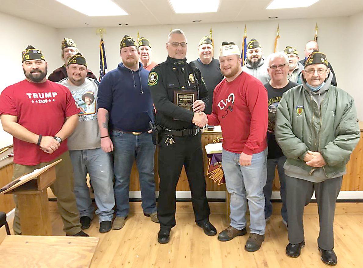 Berger recognized by Post 734